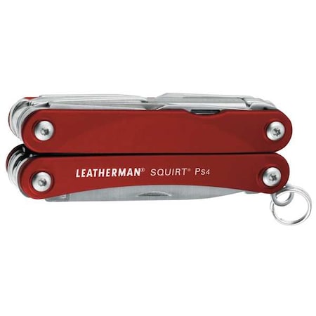Leatherman Squirt Ps4 Multi-Tool, Red, 9 Tools 831188