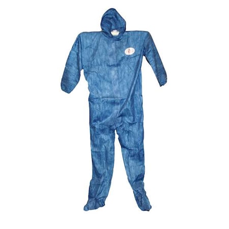 Viroguard Chemical Resistant Coveralls, Hooded Coverall, 5XL, Fabric, Elastic Wrist, Attached Boots Ankle 2404-5XL