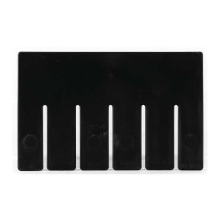 Akro-Mils Bin Divider, Plastic, Black, 7-3/32 in L x 4-1/2 in H, 6 PK 41105