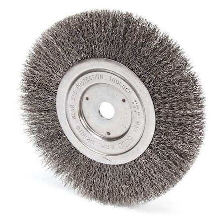 WEILER Crimped Wire Wheel Wire Brush, Arbor, 7" 93490