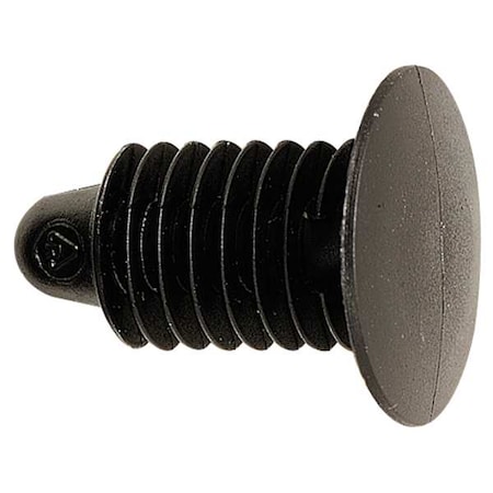 Zoro Select Push-In Rivet, Dome Head, 6 mm Dia., 12 mm L, Nylon Body, 100 PK 5ZDP0