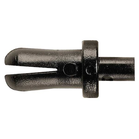 Zoro Select Push-In Rivet, Flat Head, 39/100 in L, Nylon Body, 25 PK 5ZDU4