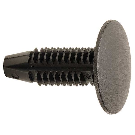 Zoro Select Push-In Rivet, Dome Head, 5/16 in Dia., 22 mm L, Nylon Body, 15 PK 5ZDW5