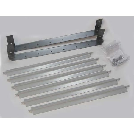 Dayton Vertical Louver Kits, 13-1/8" H, Gray 5ZKD9