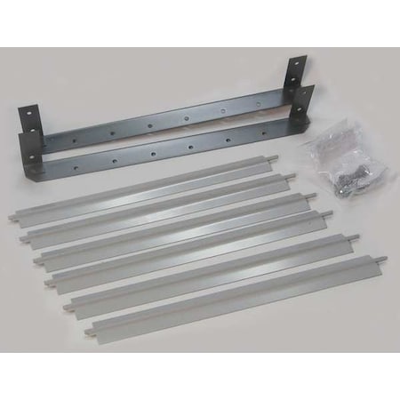 Dayton Vertical Louver Kits, Gray, 13-1/8"H, Steel 5ZKE1