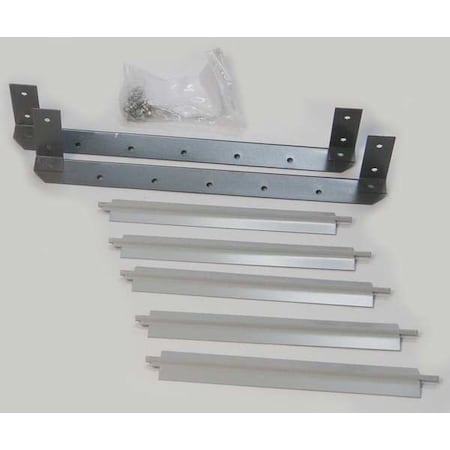 Dayton Vertical Louver Kits, 12-15/16" H, Gray 5ZKC1