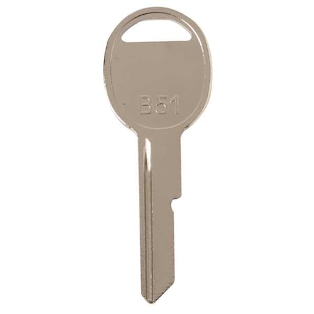 Zoro Select Key Blank, B51, PK25 5ZLF9