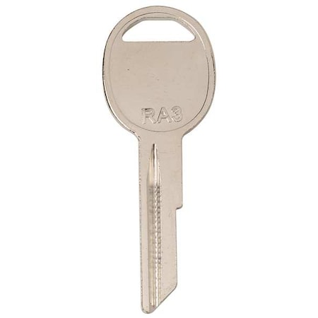 Zoro Select Key Blank, RA3, PK15 5ZLG6