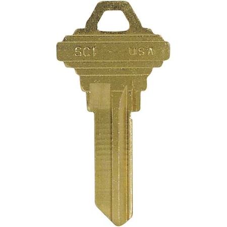 Zoro Select Key Blank, SC1, PK10 5ZLH8