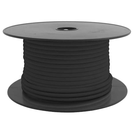 Zoro Select Primary Wire, Automotive, 10 AWG, 1C C, Black, PVC, Stranded, 50V, 100 ft. 5ZLL5