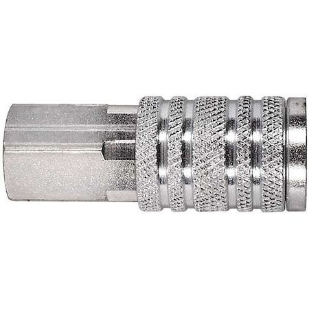 Zoro Select Quick Coupler Body, FNPT, 1/4, Steel, PK2 5ZLP1