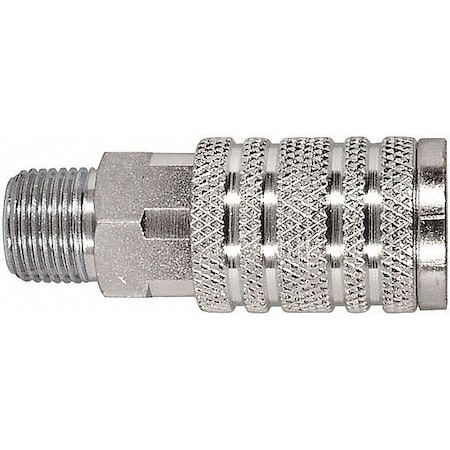 Zoro Select Quick Coupler Body, MNPT, 1/4, Steel, PK2 5ZLP2