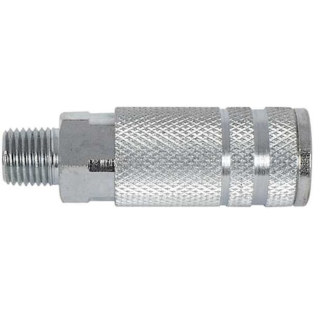 Zoro Select Quick Coupler Body, MNPT, 1/4, Steel 5ZLP5