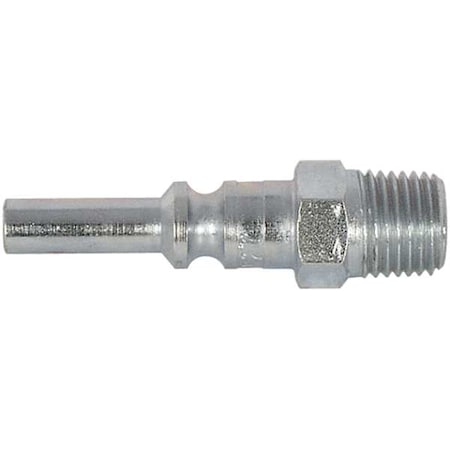 Zoro Select Coupler Plug, MNPT, 1/4, Steel, PK2 5ZLR4