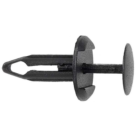 Zoro Select Push-In Rivet, Flat Head, 3/4 in L, Nylon Body, 50 PK 5ZLT0
