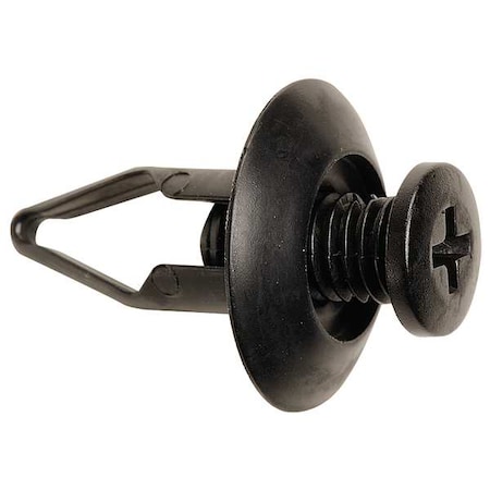 Zoro Select Push-In Rivet, Flat Head, 18 mm L, Nylon Body, 25 PK 5ZLW8