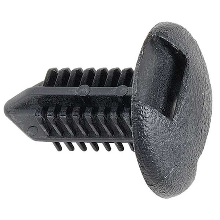Zoro Select Push-In Rivet, Dome Head, 8 mm Dia., 16 mm L, Nylon Body, 15 PK 5ZLW9