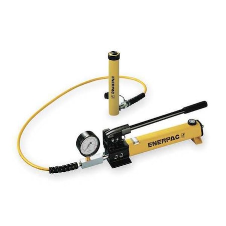 ENERPAC SCR106H, 10 Ton, 6.13 in Stroke, Hydraulic Cylinder and Hand Pump Set SCR106H