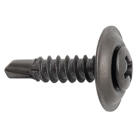 Zoro Select Drywall Screw, #8 x 1-1/4 in, Steel, Trim Head