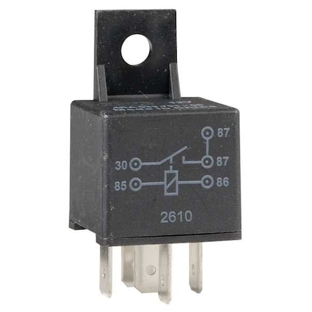 Zoro Select Mini Relay, SPST, 40A, 12VDC 5ZMU4
