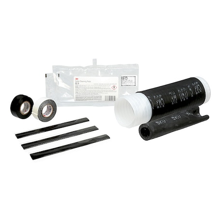 3M Splice Kit, 1/0 AWG Max, Black, EPDM Rubber Insulation, 8,000 V 5322