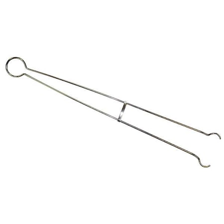 Zoro Select Julian Tongs, 18 In, Nickel Plated Steel 5ZPV2