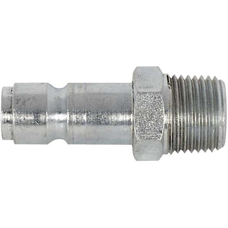Zoro Select Coupler Plug, MNPT, 1/2, Steel, PK2 5ZVH8