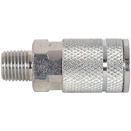 Zoro Select Quick Coupler Body, MNPT, 1/4, Steel, PK2 5ZVK1