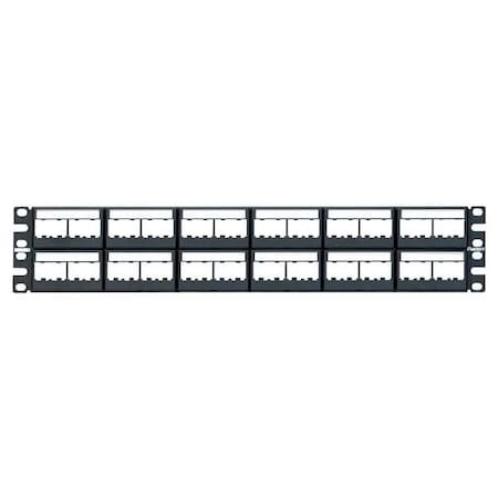 PANDUIT Patch Panel, Mini-Com, Rack Mt, 48 Port CPPL48WBLY