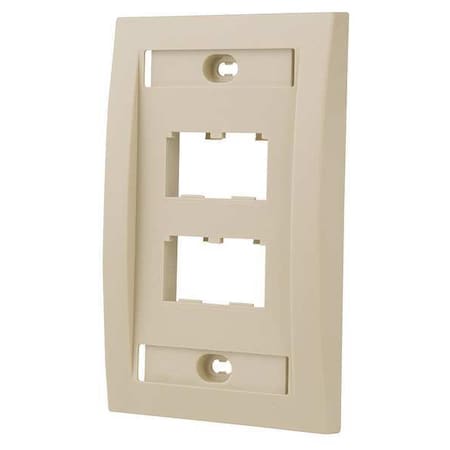 Panduit Wall Plate, Single Gang, 4 Ports, Ivory CFPE4EIY