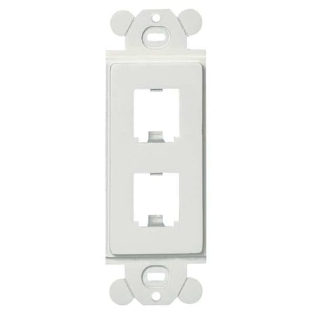 Panduit GFCI Module Frame, Mini Com, 2 Port, White CFG2WH