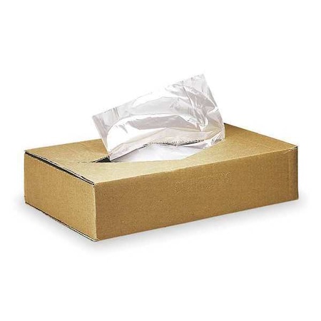 Zoro Select Open Poly Bags, 4" x 2", 2 mil, Clear, None, 1000 PK 5ZW06