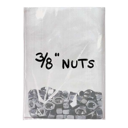 Zoro Select Open Poly Bags, 15" x 12", 2 mil, Clear, None, 500 PK 5ZW14