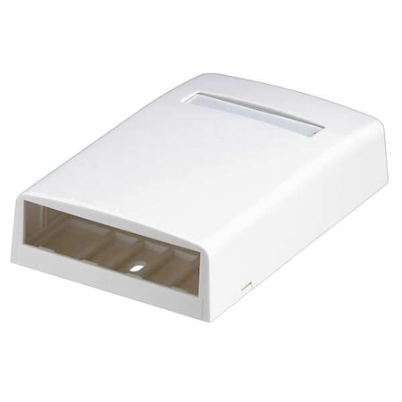 Panduit Surface Mount Box, Mini Com, 4 Port, White CBX4WH-AY