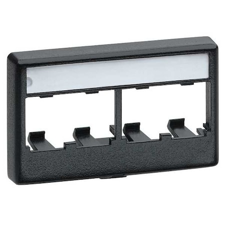 Panduit Wall Plate, Furniture, 4Ports, Black CFFPL4BL