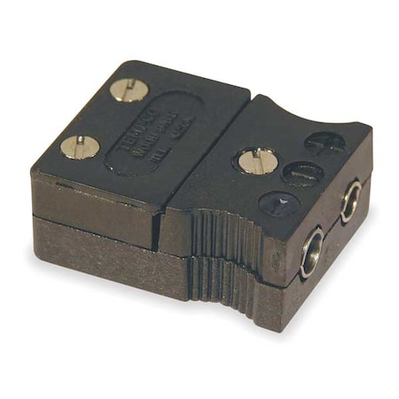 Tempco Thermocouple Jack, J, Black, QD, Glss Filled TCAR-1008
