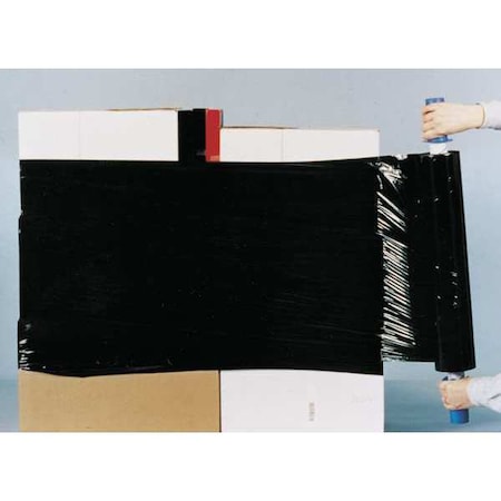 Goodwrappers Stretch Wrap, 20" W x 1000 ft. L, 80 ga, Cast Style, Black, Standard Duty 15A883