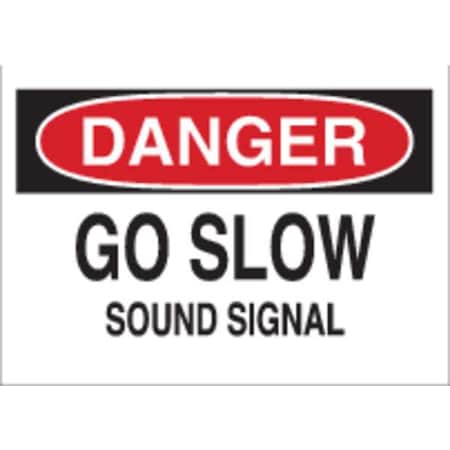 Brady Danger Sign, 10" H, 14" W, Plastic, Rectangle, English, 25807 25807