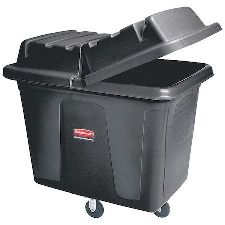Rubbermaid Commercial Cube Truck, 7/16 cu. yd., 400lb. Cap, Black FG461200BLA