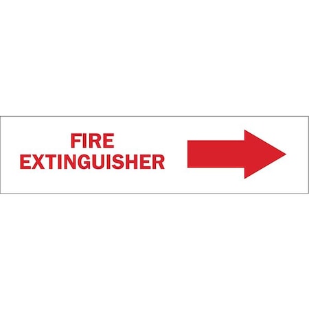 Brady Fire Extinguisher Sign, 7 in Height, 10 in Width, Plastic, Rectangle, English 25716