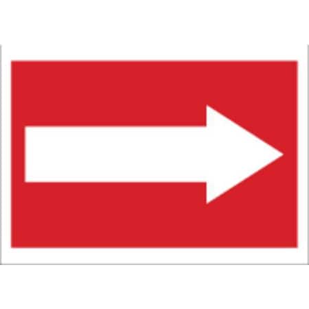 Brady Exit Sign, Plastic, 10" W, 7" H, No Legend, Red, White 25764