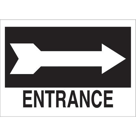 Brady Entrance, 10 in x 14 in, Rectangle, Plastic, 25767 25767