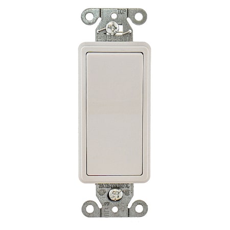 Hubbell Wiring Device-Kellems Wall Switch, 3-Way, 120/277V, 20A, Wht, Rockr DS320W