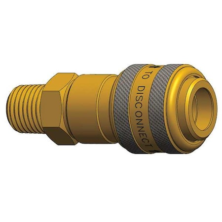 Dixon Coupler, Brass, 1/4 MNPT, 1/4 Body 2DM2-B