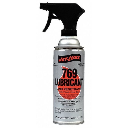 Jet-Lube Lubricant, 16 oz, Spray Bottle, Mineral Oil, Amber 37343