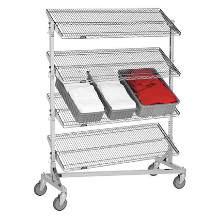 Zoro Select Nesting Wire Cart, 24 In. W, 60 In. L NT-2460R