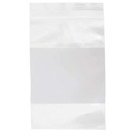 Zoro Select Reclosable Bag, Zip Seal, 9 in L, 6 in W, 4 mil Thick, Low Density Polyethylene (LDPE), Clear 5CNX0