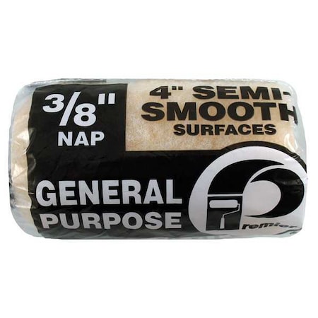 Premier 4" Paint Roller Cover, 3/8" Nap, Polyester PR80C4