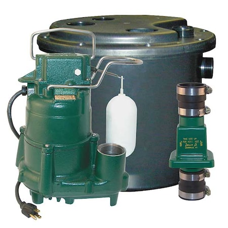 Zoeller Drain Pump System, 1/2 HP, 115 V, 9.4 A 131-0001