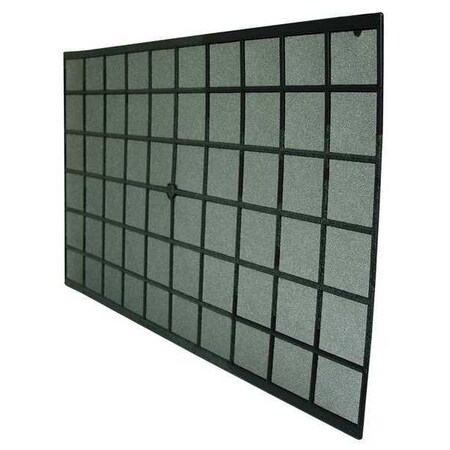 Air Handler 15" x 24" x 1/4" Foam Air Filter Pad, Less Than 5 MERV, 750 cfm @ 300fpm, Black 5C439